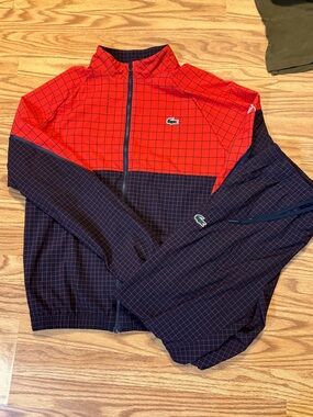 Lacoste djokovic light weight windbreaker suit pants and top set